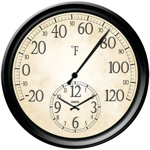 Taylor 14&quot; Decorative Thermometer With Clock