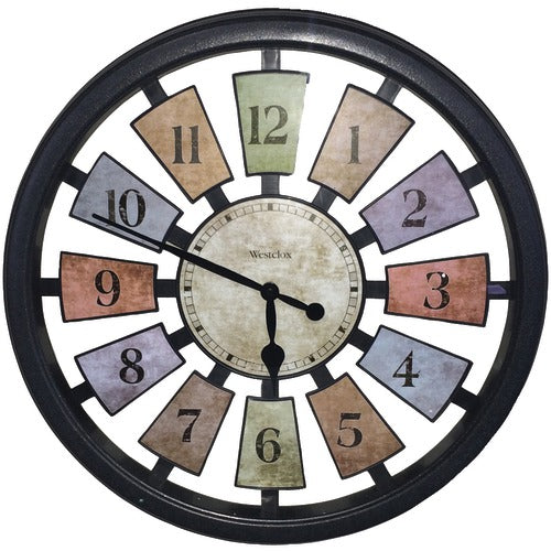 Westclox 18&quot; Round Colored Panels See-through Clock