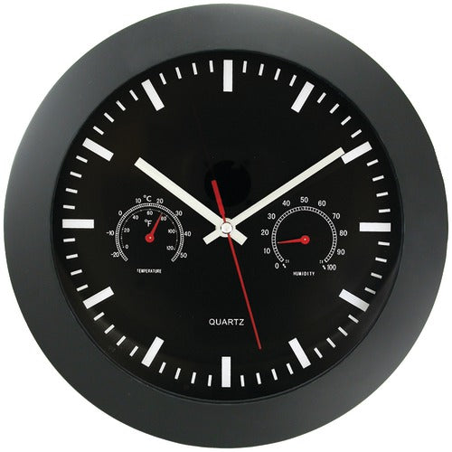 Timekeeper 12&quot; Temperature &amp; Humidity Wall Clock