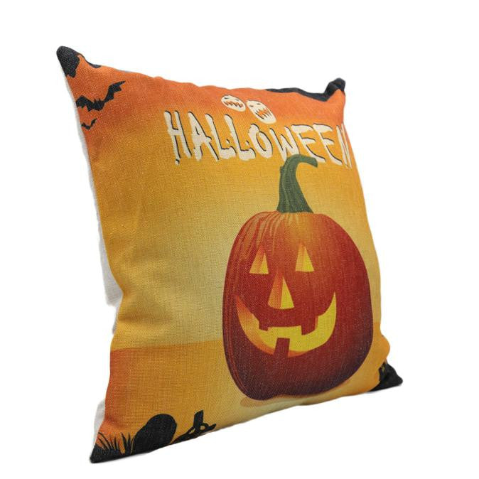 Halloween Pumpkin Square Pillow Cover Cushion Case Pillowcase Zipper Closure