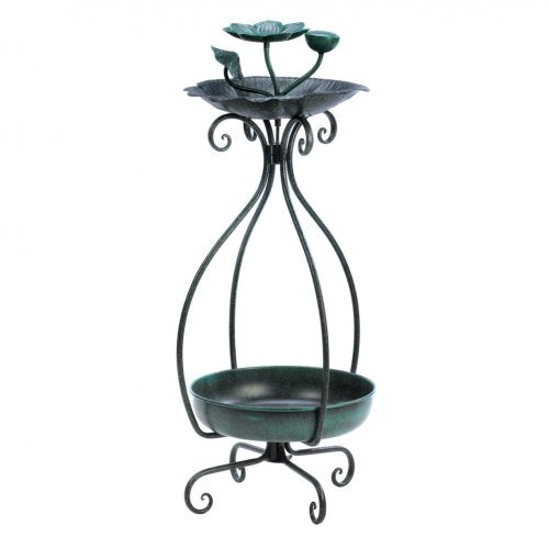 Metal Birdfeeder And Planter