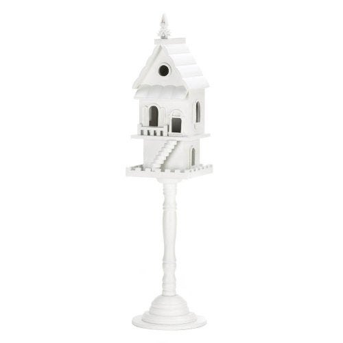 Two Story Standing White Birdhouse