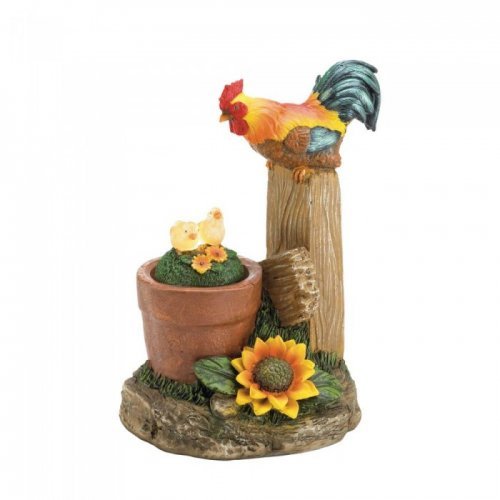 Solar Rotating Rooster Garden Decor