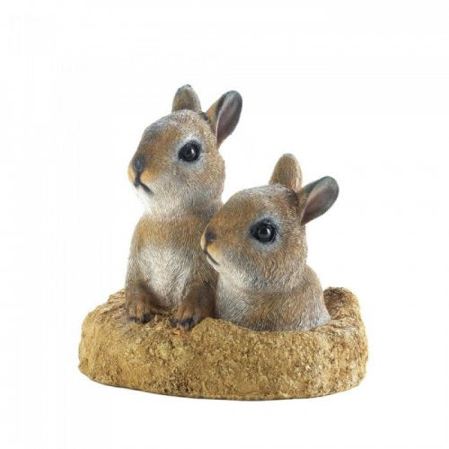 Peek-a-boo Garden Bunnies Decor