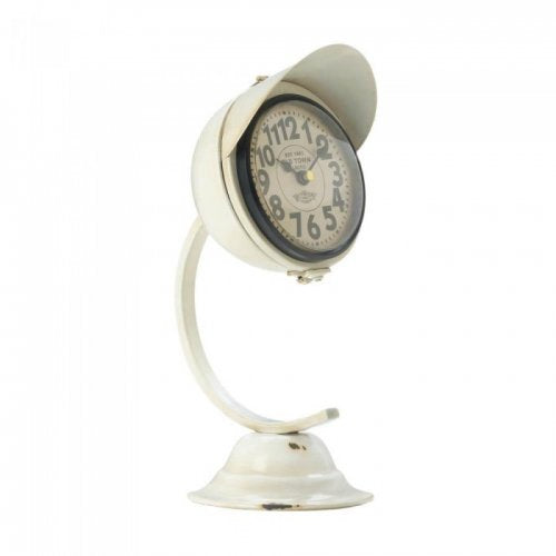 White Vintage Desk Clock