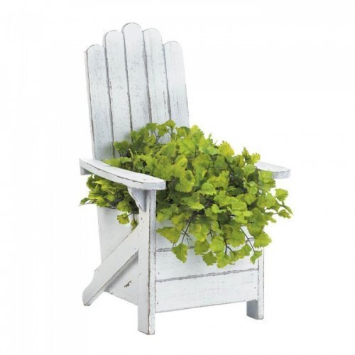 White Adirondack Chair Planter