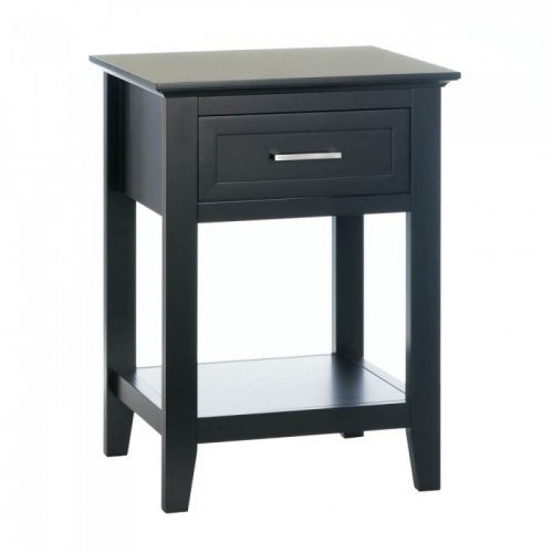 Black Crosstown Side Table