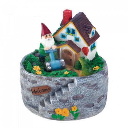 Storybook Home Gnome Solar Statue