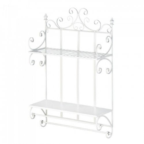 Regal White 2 Tier Wall Shelf