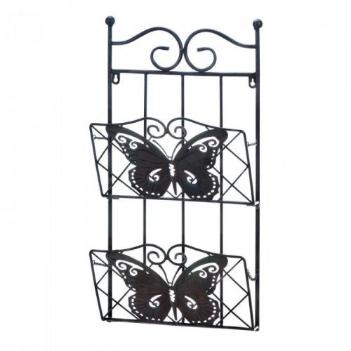 Butterfly 2-tier Magazine Wall Rack