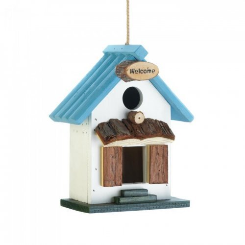 Blue Rooftop Birdhouse