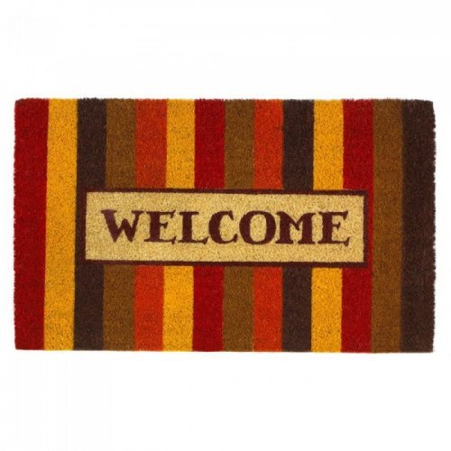 Autumn Striped Welcome Mat