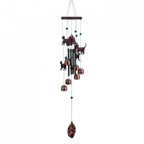 26&amp;#34; Bronze Cats Wind Chimes