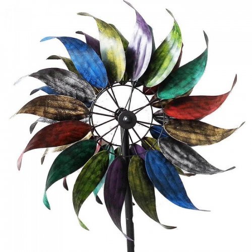 84&amp;#34; Rainbow Windmill Garden Stake