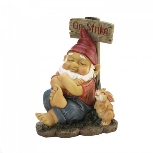 Garden Gnome On Strike