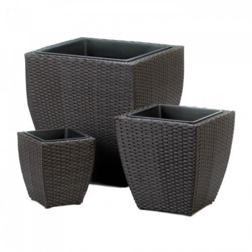 Tuscany Wicker Square Planters