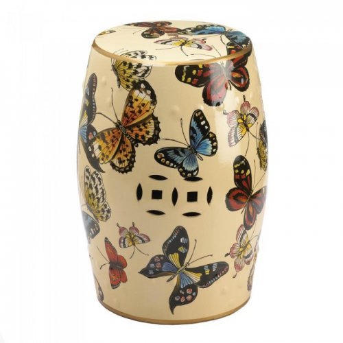 Butterflies In Flight Decorative Stool