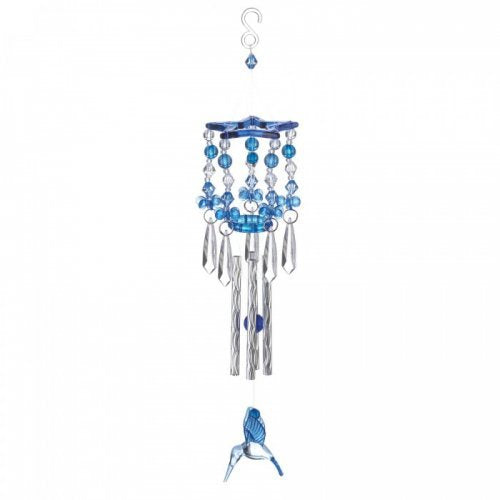 Blue Hummingbird Wind Chimes