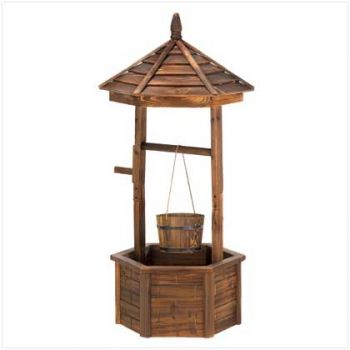 Rustic Wishing Well Planter