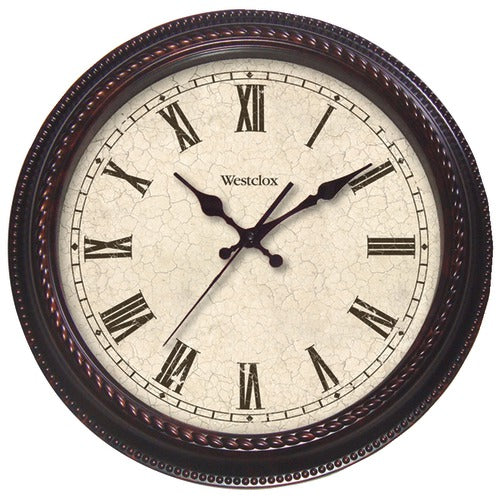 Westclox 20&amp;quot; Round Marbled Case Finish Clock