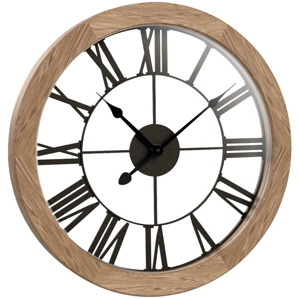 Westclox 15&amp;quot; Round Wood Wall Clock