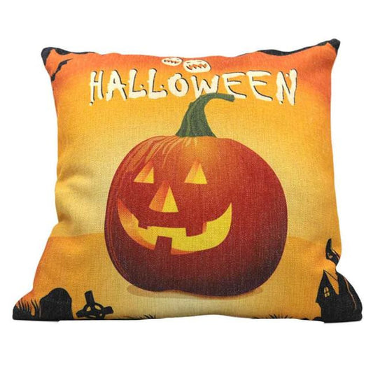 Halloween Pumpkin Square Pillow Cover Cushion Case  Pillowcase Zipper Closure